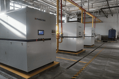 大连杉杉奥特莱斯商场使用方快锅炉3台2800kw超低氮冷凝燃气真空热水锅炉机组案例