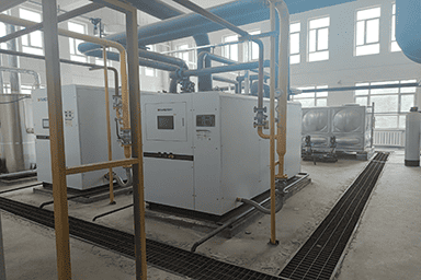 甘肃培黎职业学院使用方快锅炉一台1.4MW一台2.1MW燃气真空热水锅炉案例
